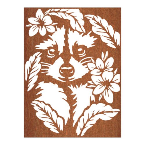 Wasbeer met bloemen - 99 x 74 cm - Afbeelding 2