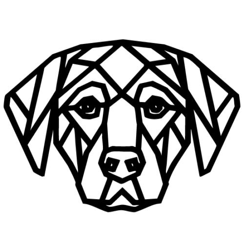 Geometrische Hond 45 x 33 cm