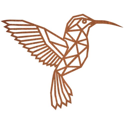 Geometrische Kolibri 45 x 35 cm - Afbeelding 2