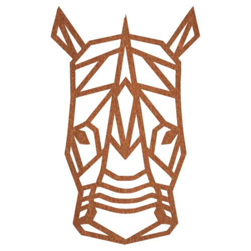 Geometrische Neushoorn 31 x 50 cm - Afbeelding 2