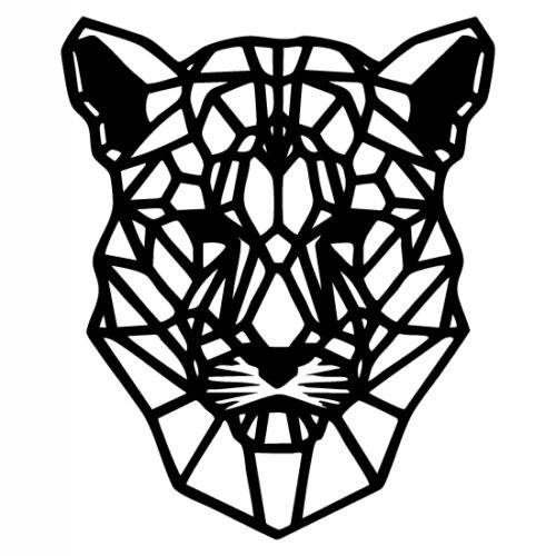 Geometrische Panter 42 x 50 cm