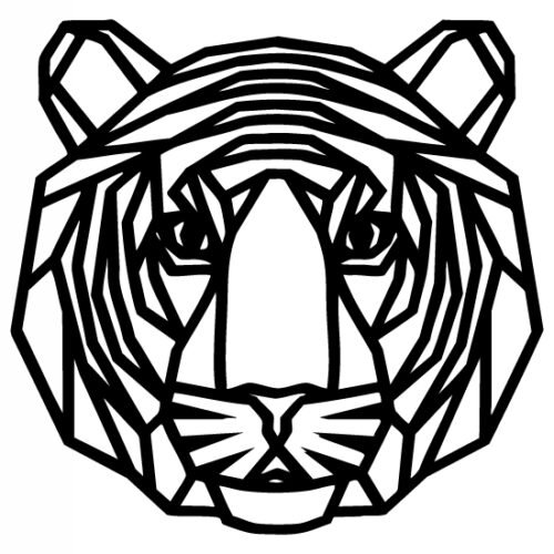 Geometrische Tijger 49 x 47 cm