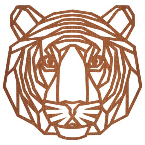 Geometrische Tijger 49 x 47 cm - Afbeelding 2