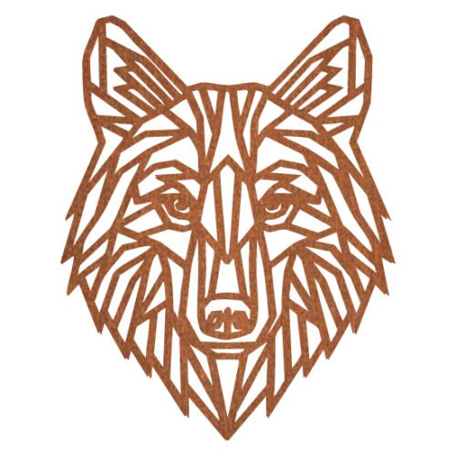 Geometrische Wolf - 44 x 50 cm - Afbeelding 2