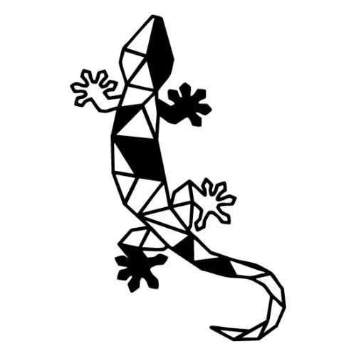 Geometrische Gekko - 31 x 23 cm