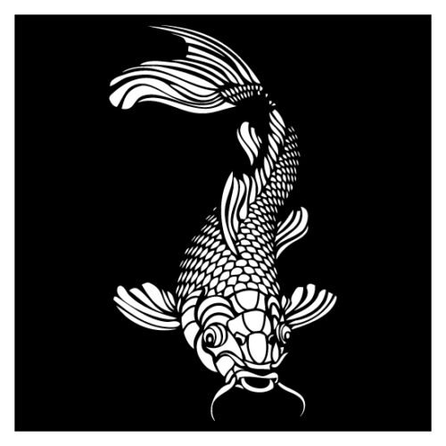 Koi Karper Schuttingpaneel  90 x 90 cm