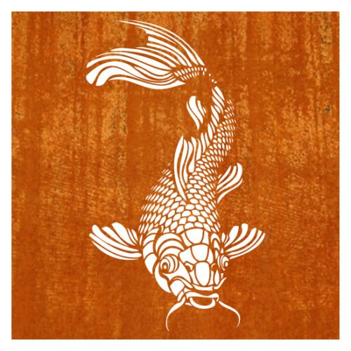 Koi Karper Schuttingpaneel  90 x 90 cm - Afbeelding 2
