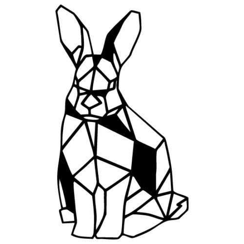 Geometrisch Konijn - 31 x 17 cm