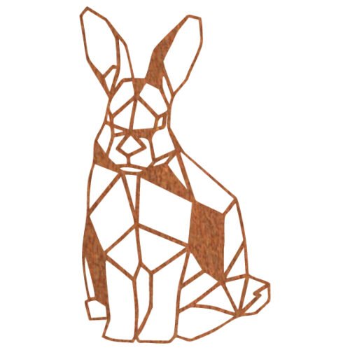 Geometrisch Konijn - 31 x 17 cm - Afbeelding 2