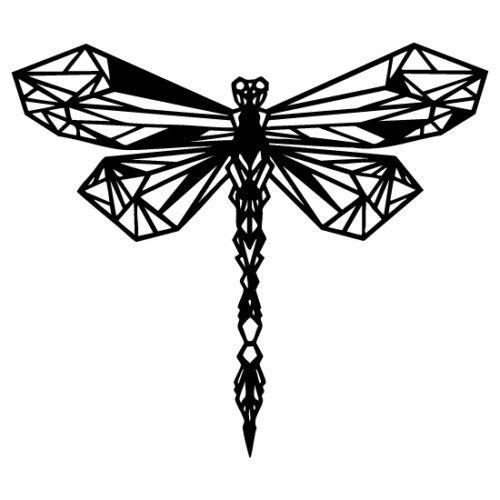 Geometrische Libelle - 29 x 33 cm