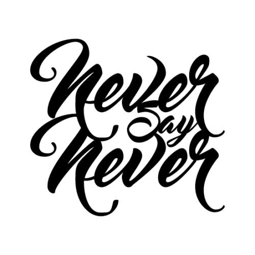 Never Say Never - 30 x 27 cm