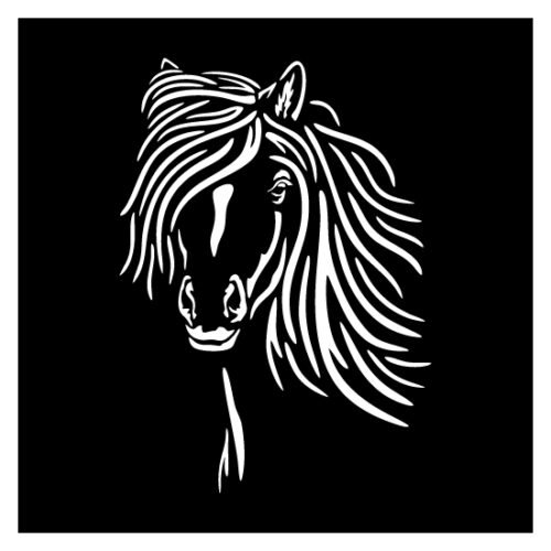 Paard Schuttingpaneel 90 x 90 cm