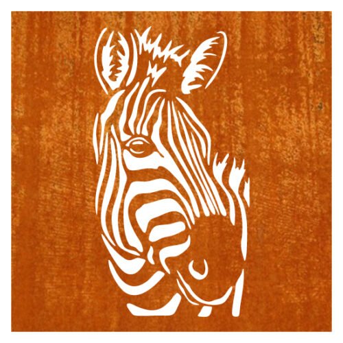 Zebra Schuttingpaneel  90 x 90 cm - Afbeelding 2